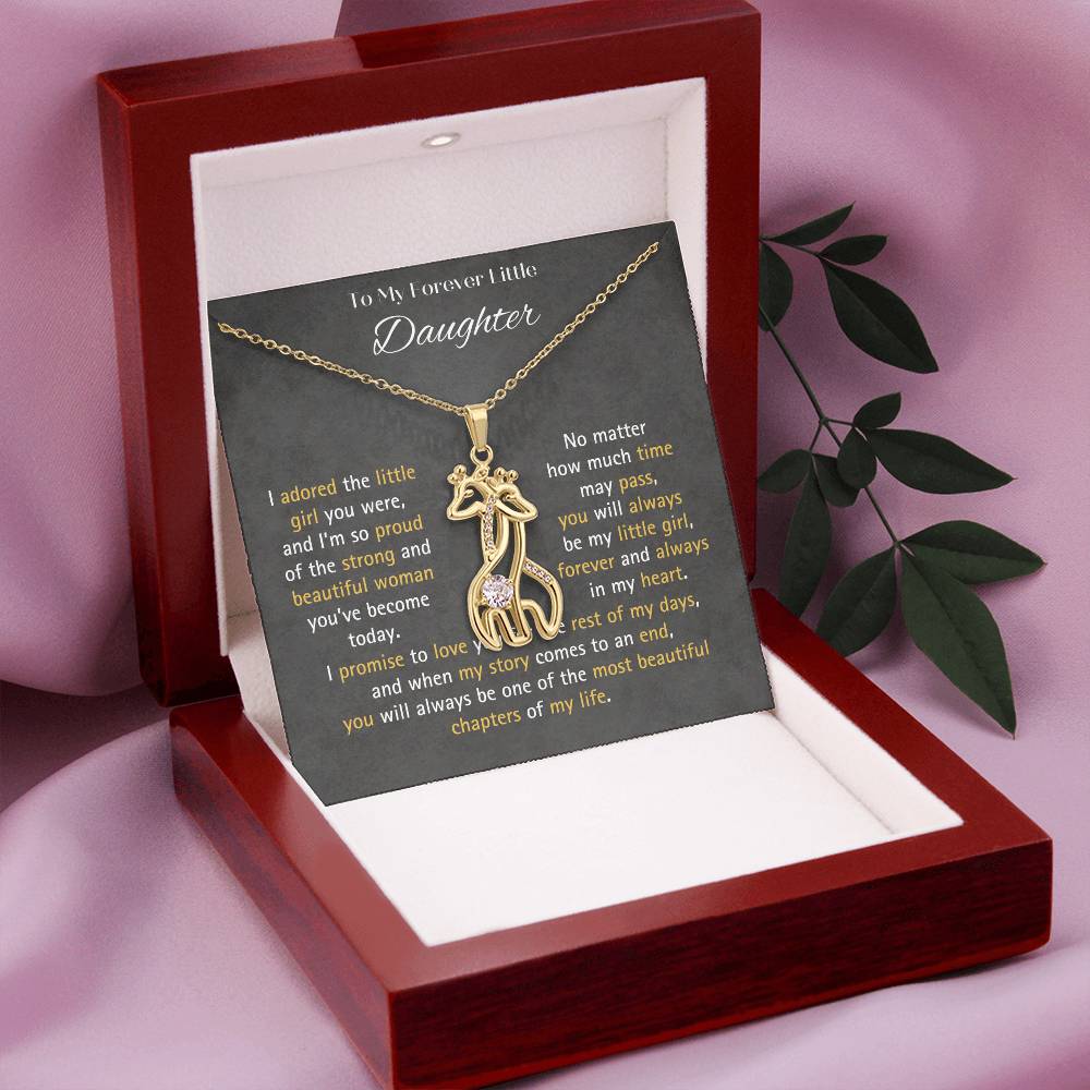 Giraffe Necklace Gift for Daughter – Meaningful Jewelry Gift for Her, Animal Necklace with Cubic Zirconia, Birthday Gift for Granddaughter, Unique Gift for Women