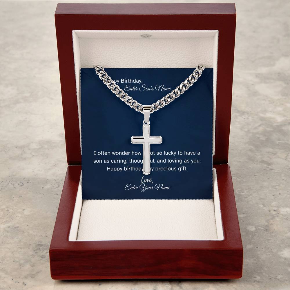 Lucky to Have a Caring, Thoughtful, and Loving Son; Birthday Gift To Sonb