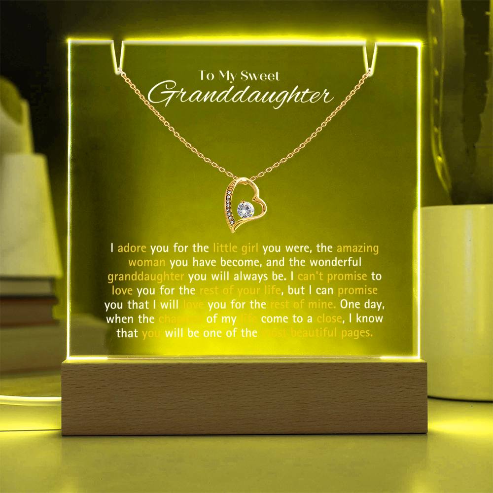 To Granddaughter Keepsake Necklace - You are One of The Most Beautiful Pages Of My Life| Christmas Gift