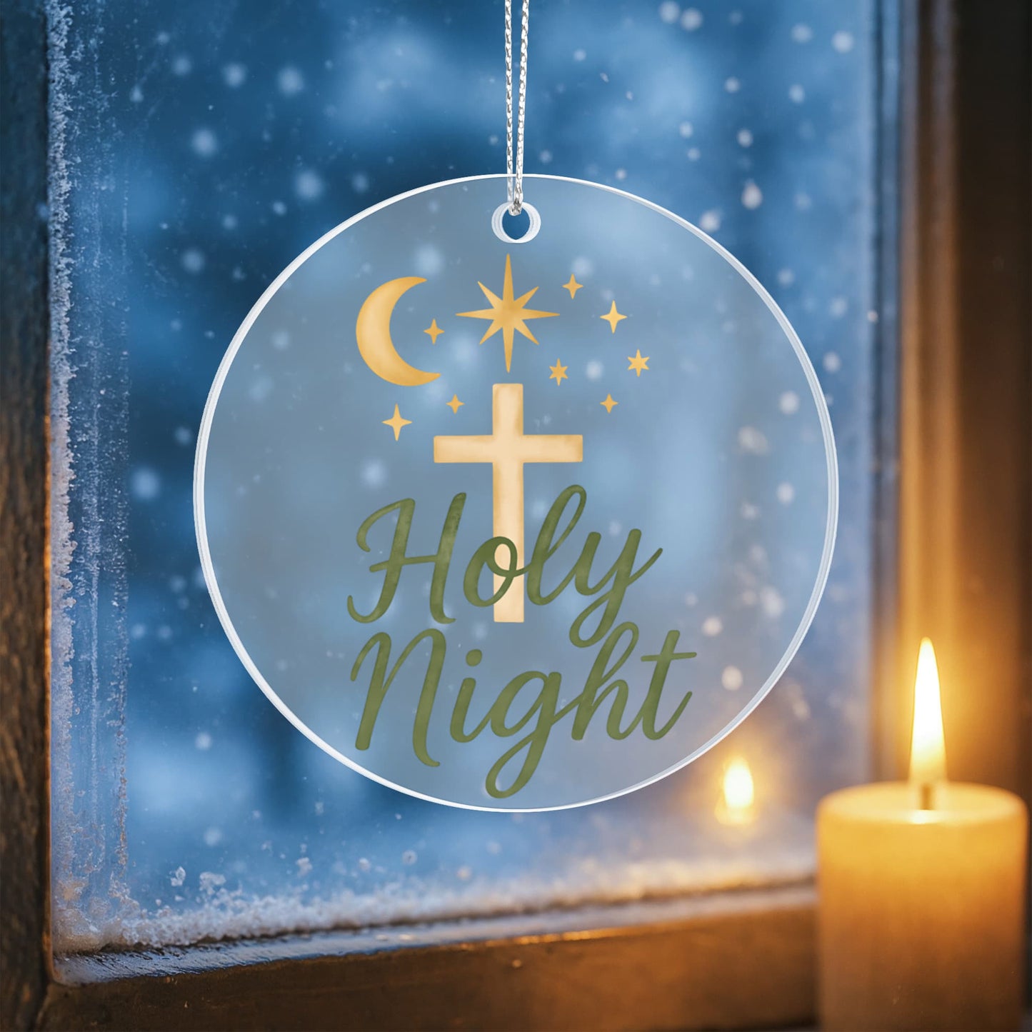 Holy Night - - Christian Christmas Ornament