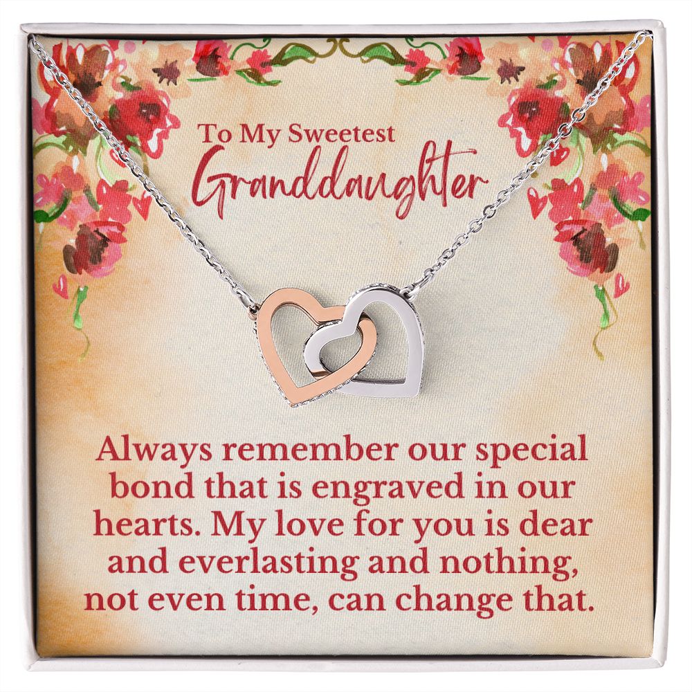 To My Sweetest Granddaughter - Special Bond That Is Engraved In Our Hearts