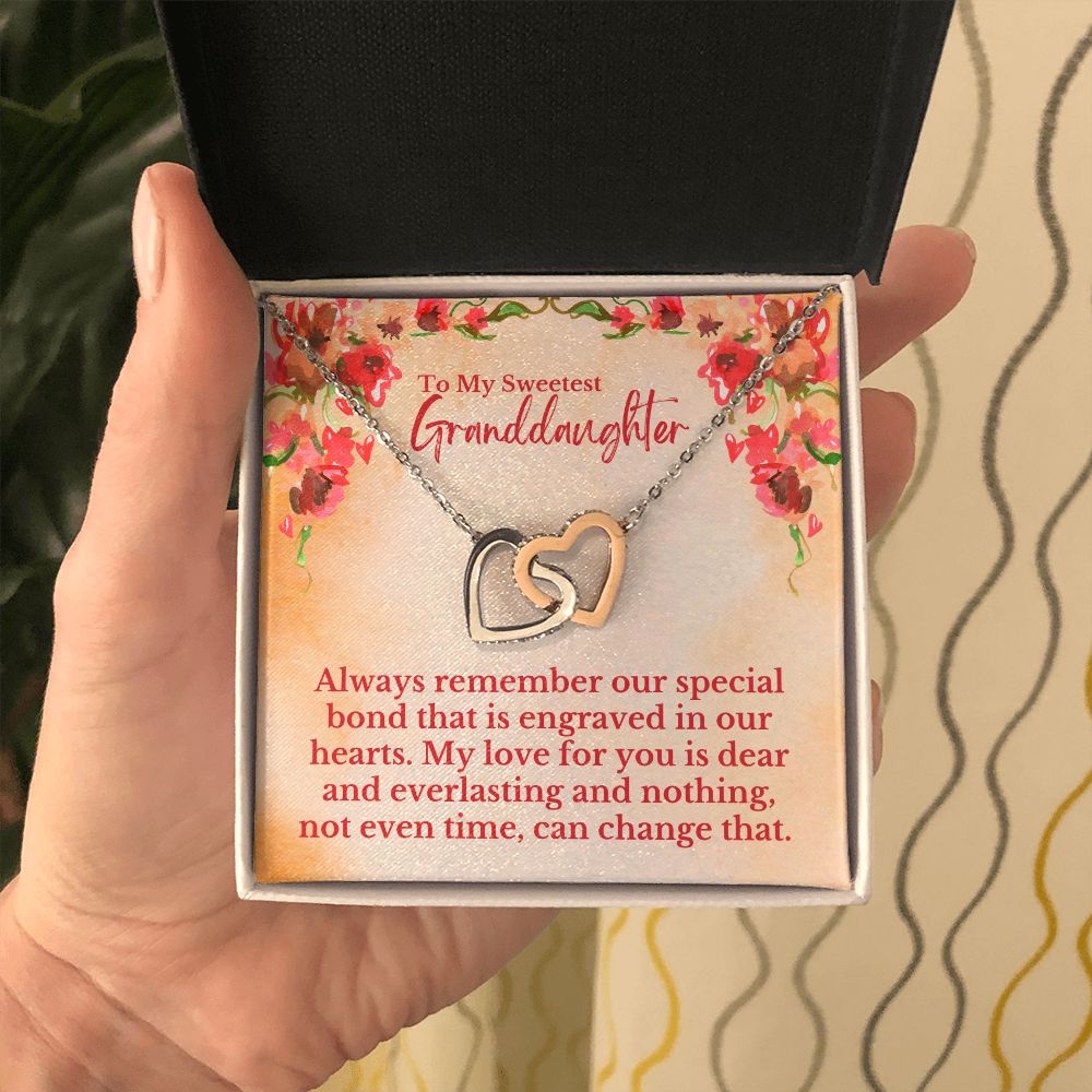 To My Sweetest Granddaughter - Special Bond That Is Engraved In Our Hearts