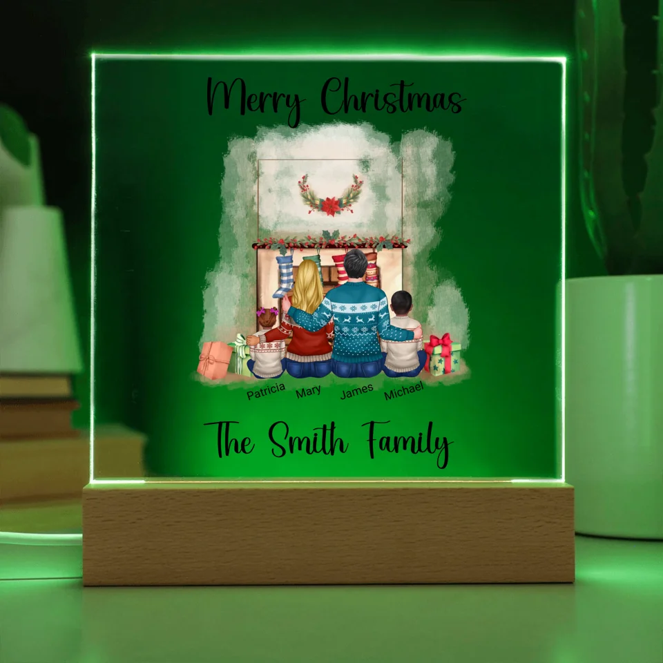 Acrylic Square with LED Base 7