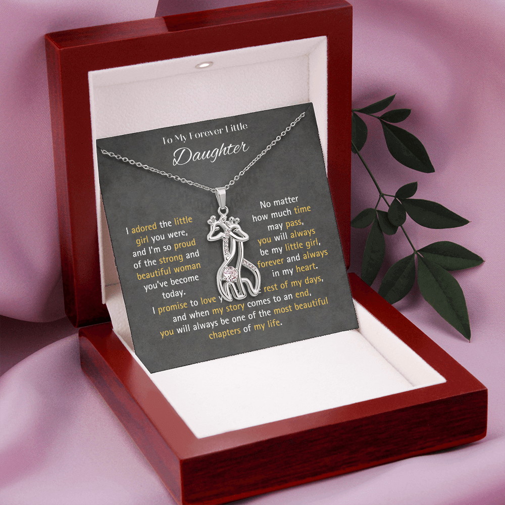 Giraffe Necklace Gift for Daughter – Meaningful Jewelry Gift for Her, Animal Necklace with Cubic Zirconia, Birthday Gift for Granddaughter, Unique Gift for Women