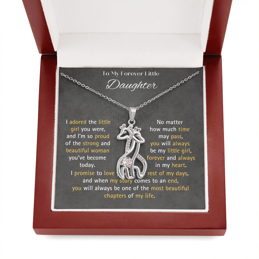 Giraffe Necklace Gift for Daughter – Meaningful Jewelry Gift for Her, Animal Necklace with Cubic Zirconia, Birthday Gift for Granddaughter, Unique Gift for Women
