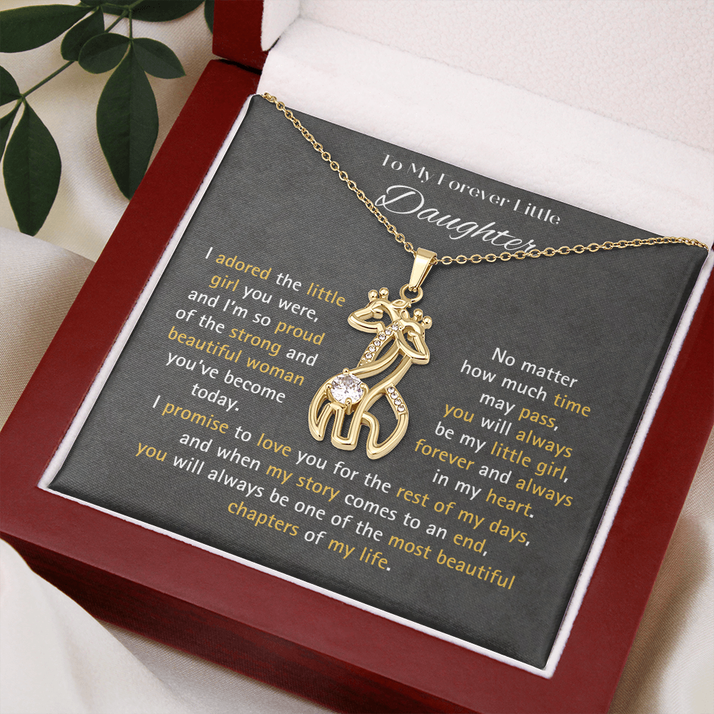 Giraffe Necklace Gift for Daughter – Meaningful Jewelry Gift for Her, Animal Necklace with Cubic Zirconia, Birthday Gift for Granddaughter, Unique Gift for Women