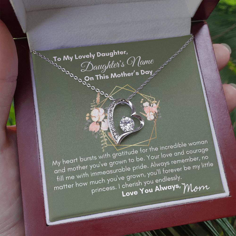 To Daughter - You'll Forever Be My Little Princess| Forever Love Necklace