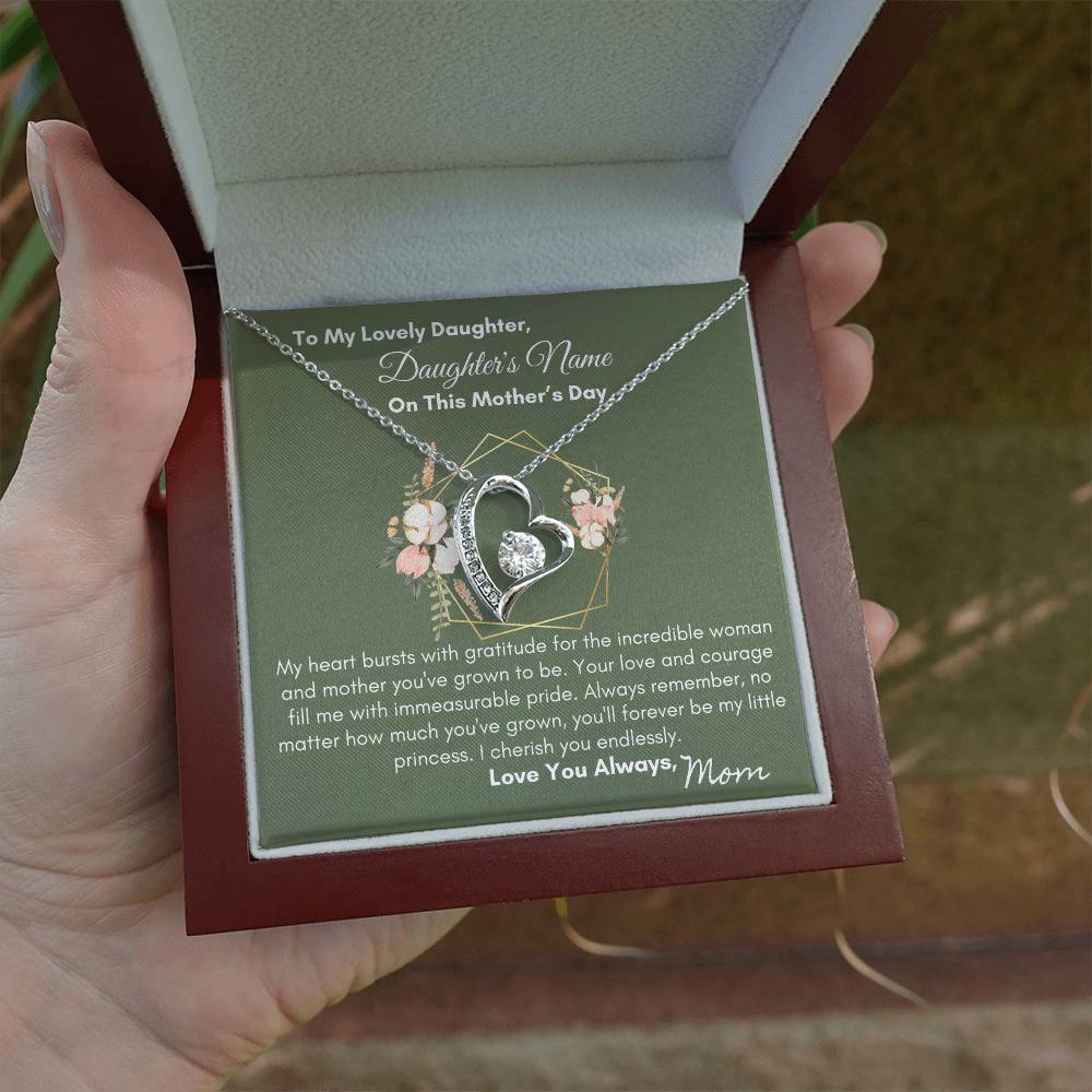 To Daughter - You'll Forever Be My Little Princess| Forever Love Necklace