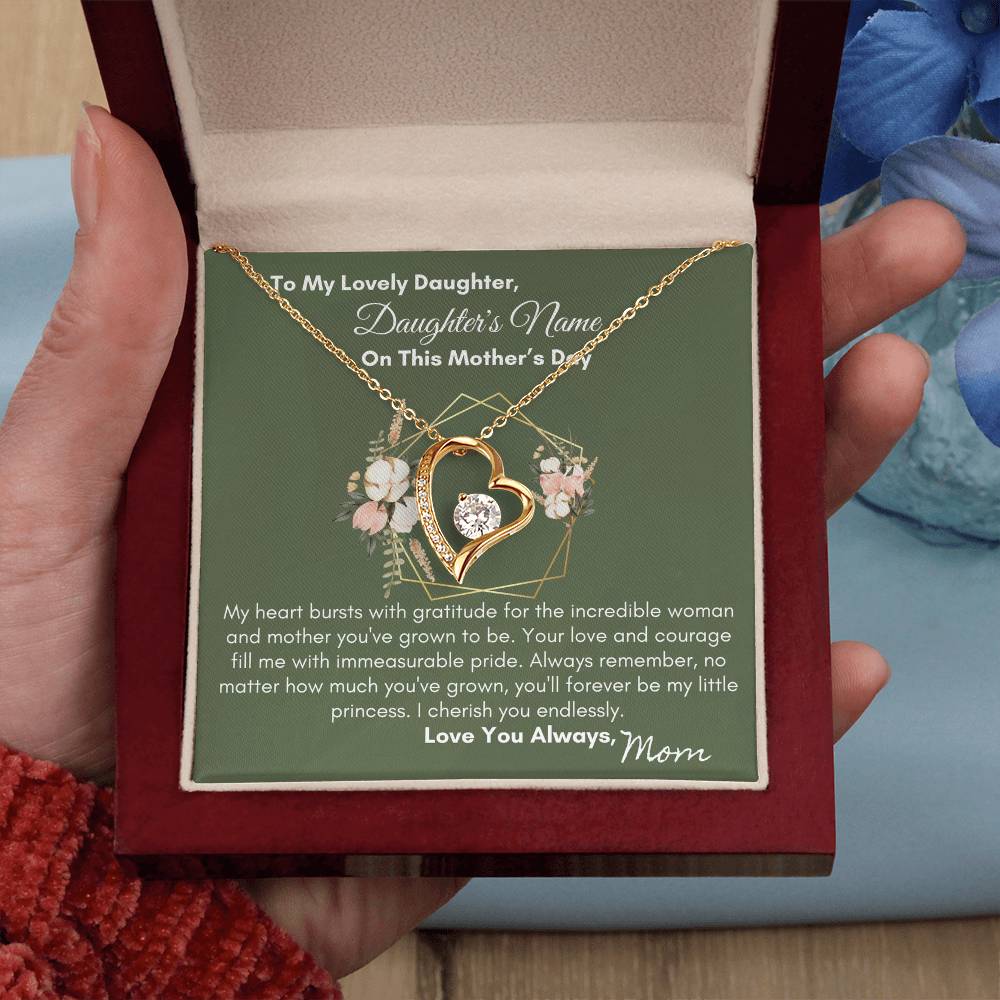 To Daughter - You'll Forever Be My Little Princess| Forever Love Necklace