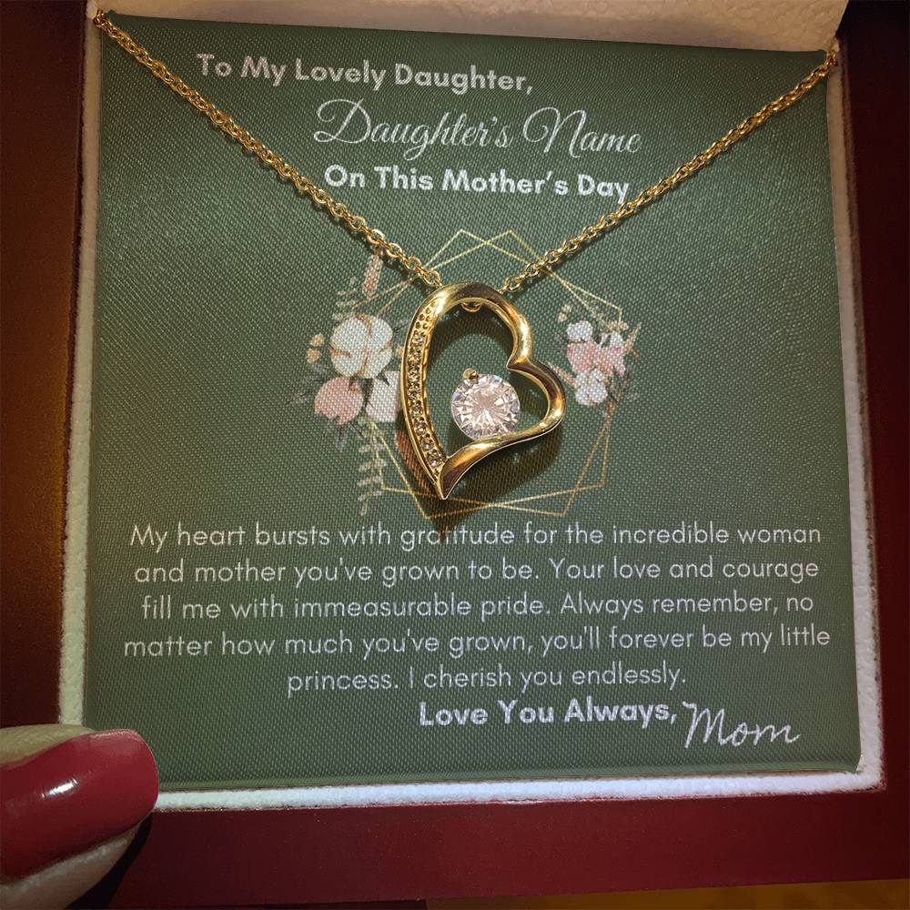 To Daughter - You'll Forever Be My Little Princess| Forever Love Necklace