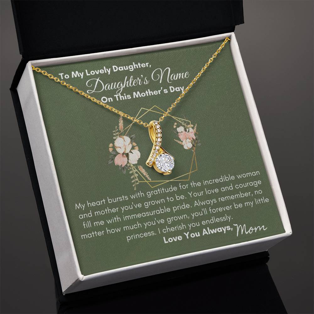 To Daughter - You'll Always Be My Little Princes| Alluring Beauty Necklace