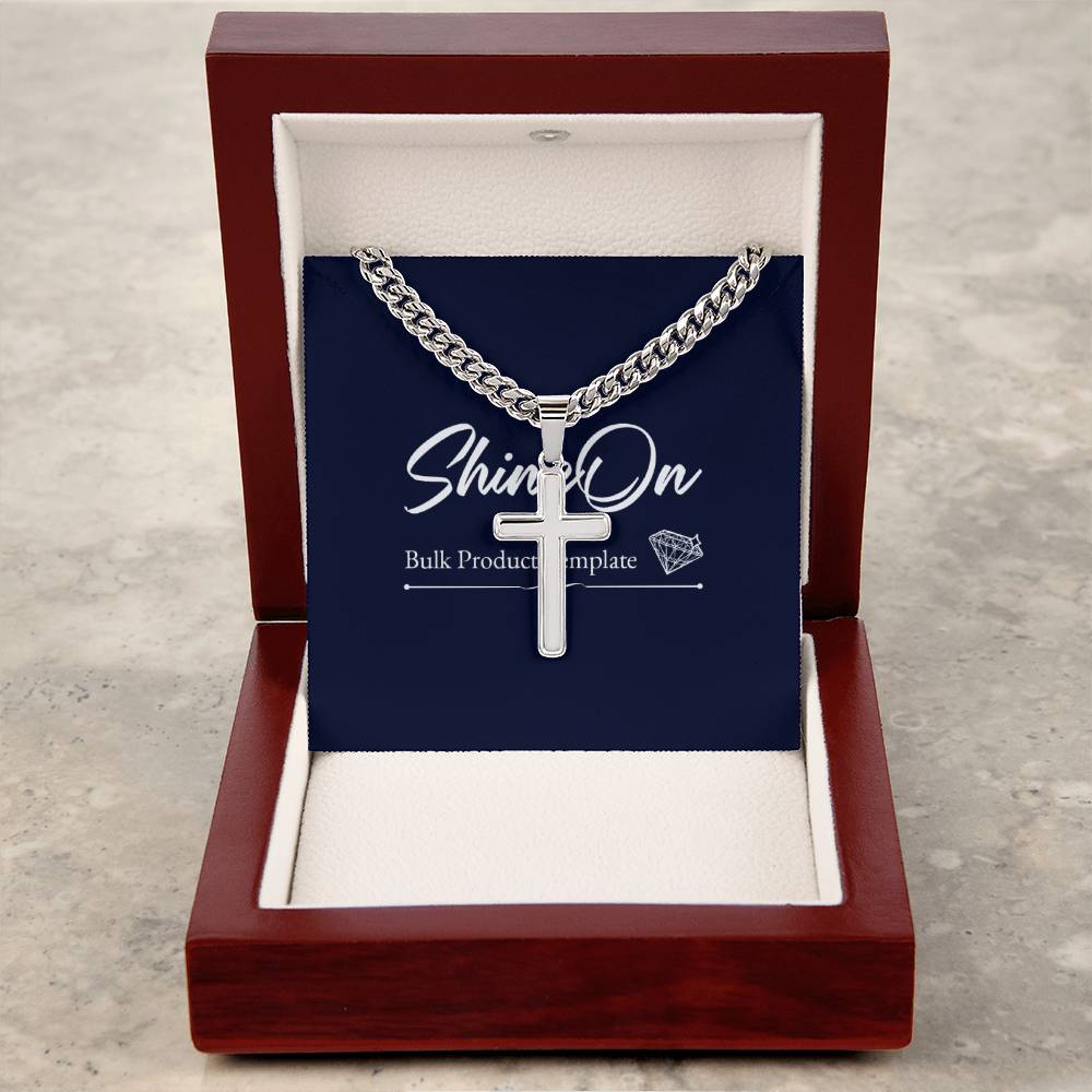 To Son; Birthday Gift - Cross with Cuban Link Chain