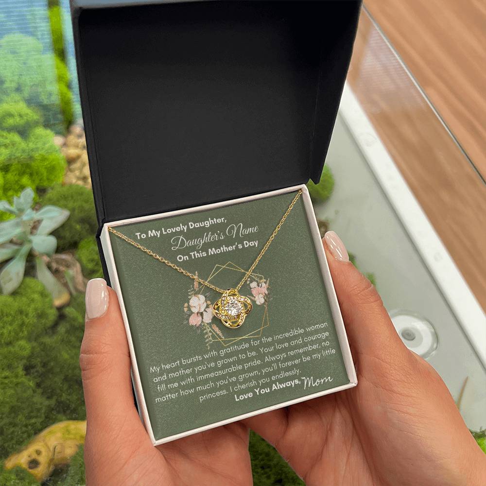 To Daughter - You'll Always Be My Little Princes| Love Knot Necklace