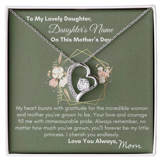 To Daughter - You'll Forever Be My Little Princess| Forever Love Necklace