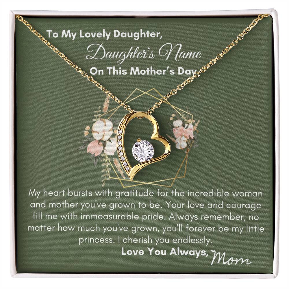 To Daughter - You'll Forever Be My Little Princess| Forever Love Necklace