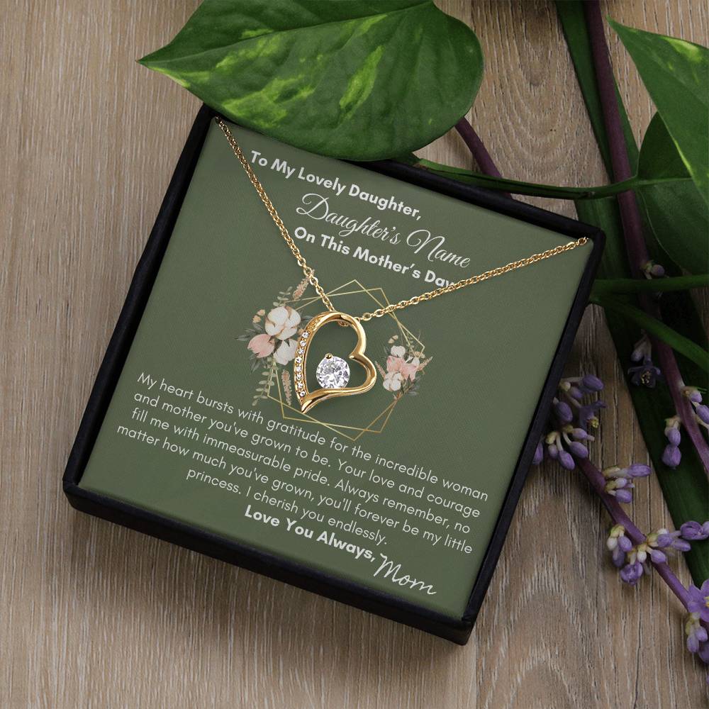To Daughter - You'll Forever Be My Little Princess| Forever Love Necklace