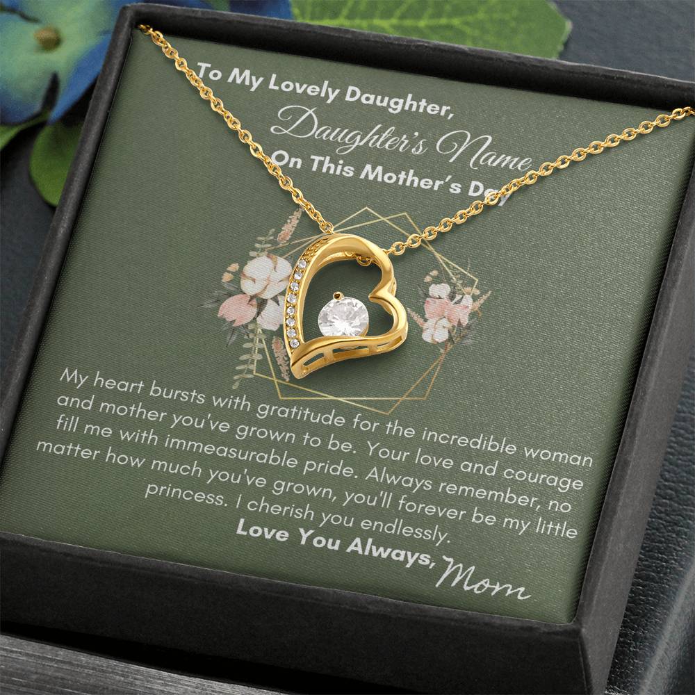 To Daughter - You'll Forever Be My Little Princess| Forever Love Necklace