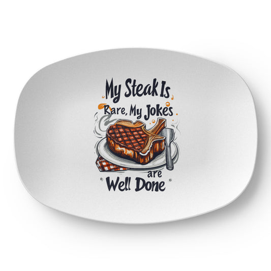 My Steak Is Rare, My Jokes Are Well Done - Plate