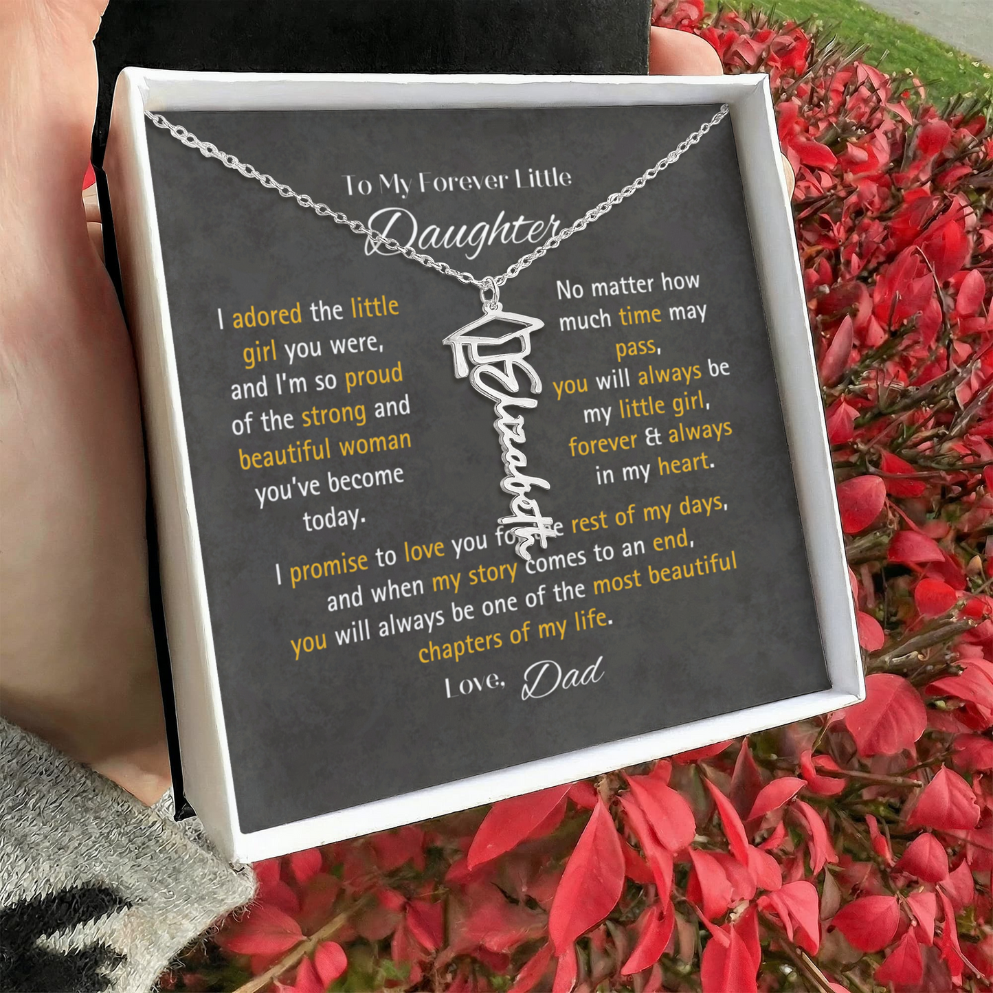 For Daughter Graduation Gift - You Will Always Be My Little Girl Graduation Necklace