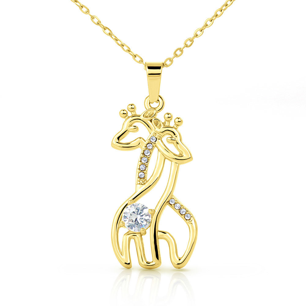 Giraffe Necklace Gift for Daughter – Meaningful Jewelry Gift for Her, Animal Necklace with Cubic Zirconia, Birthday Gift for Granddaughter, Unique Gift for Women
