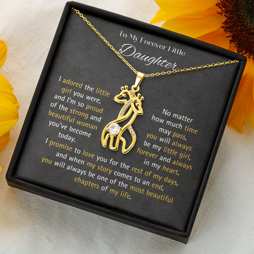 Giraffe Necklace Gift for Daughter – Meaningful Jewelry Gift for Her, Animal Necklace with Cubic Zirconia, Birthday Gift for Granddaughter, Unique Gift for Women