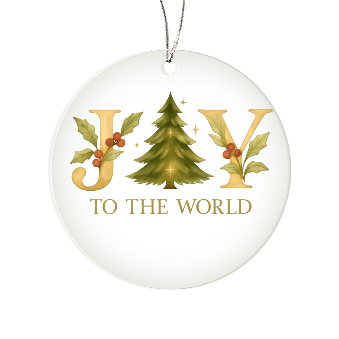 Joy To the World - Christian Christmas Ornament