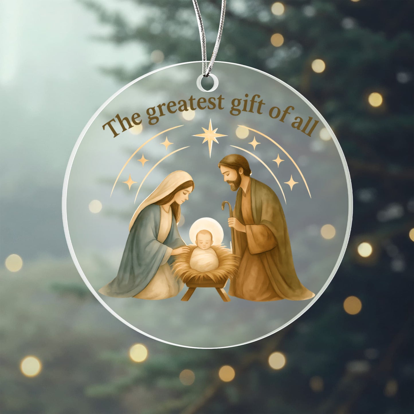Greatest Gift Of All - Christian Christmas Ornament