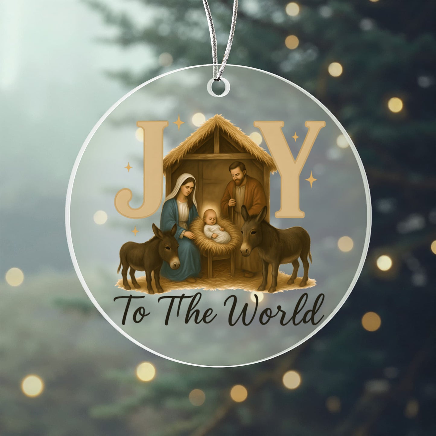 Joy Manger - Christian Christmas Ornament