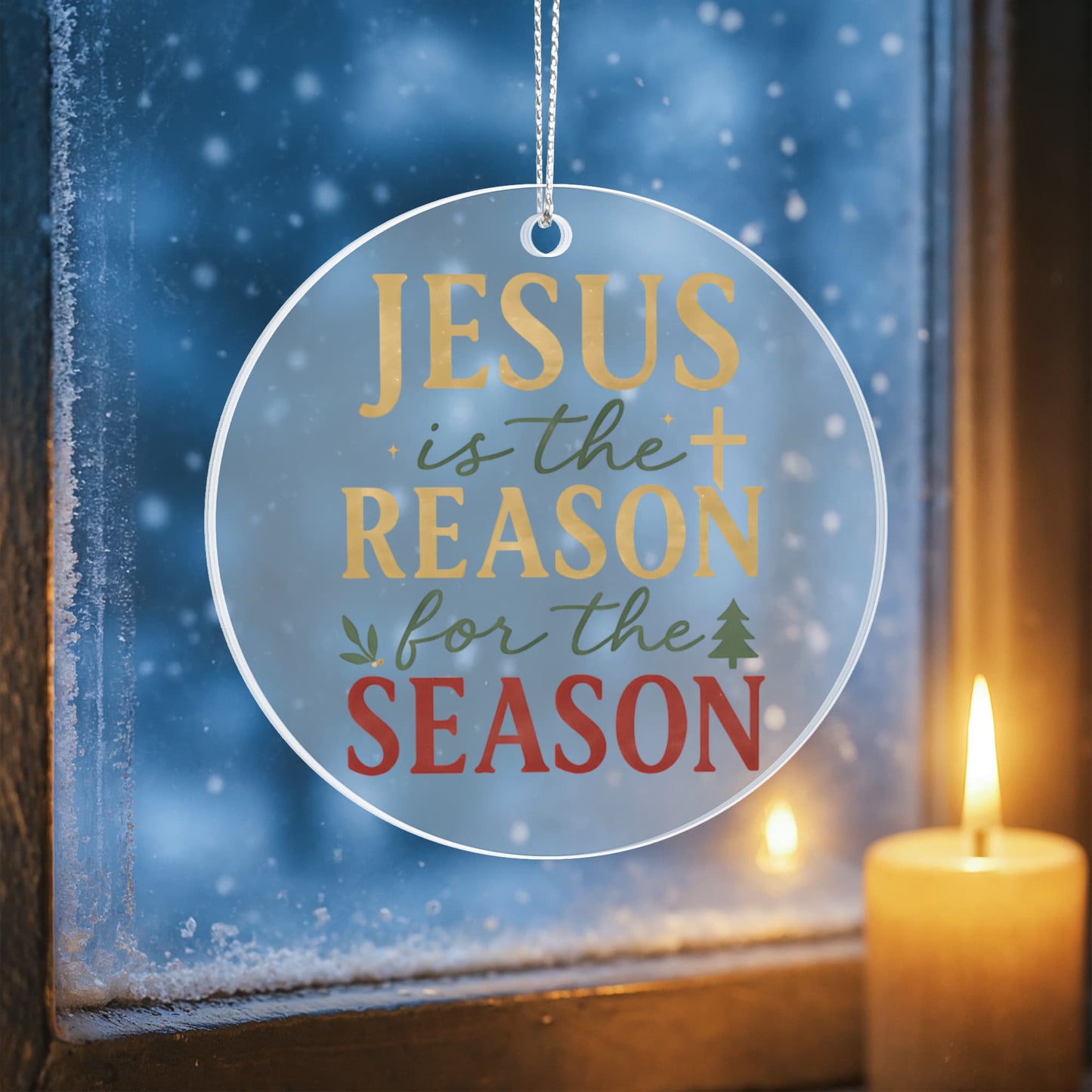 Jesus is The Reason For the Season - Christian Christmas Ornament
