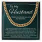 valentine's gifts for him, valentine's day gift for husband, message card jewelry, cuban link chain, gift for a husband on valentine's day, personalized valentine gifts for husband, fun valentine gifts for husband
