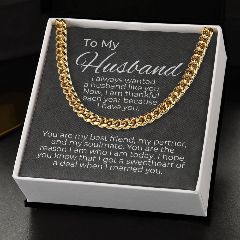 valentine's gifts for him, valentine's day gift for husband, message card jewelry, cuban link chain, gift for a husband on valentine's day, personalized valentine gifts for husband, fun valentine gifts for husband