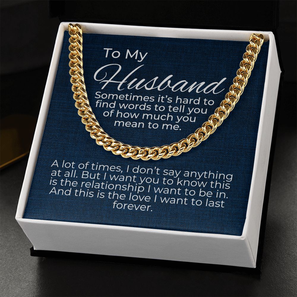 valentine's gifts for him, valentine's day gift for husband, message card jewelry, cuban link chain, gift for a husband on valentine's day, personalized valentine gifts for husband, fun valentine gifts for husband