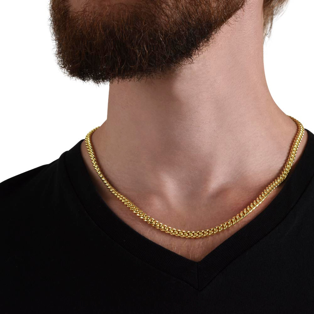meaningful gift, sentimental gift, christmas gift, birthday gift, cuban chain link, gift for son, husband