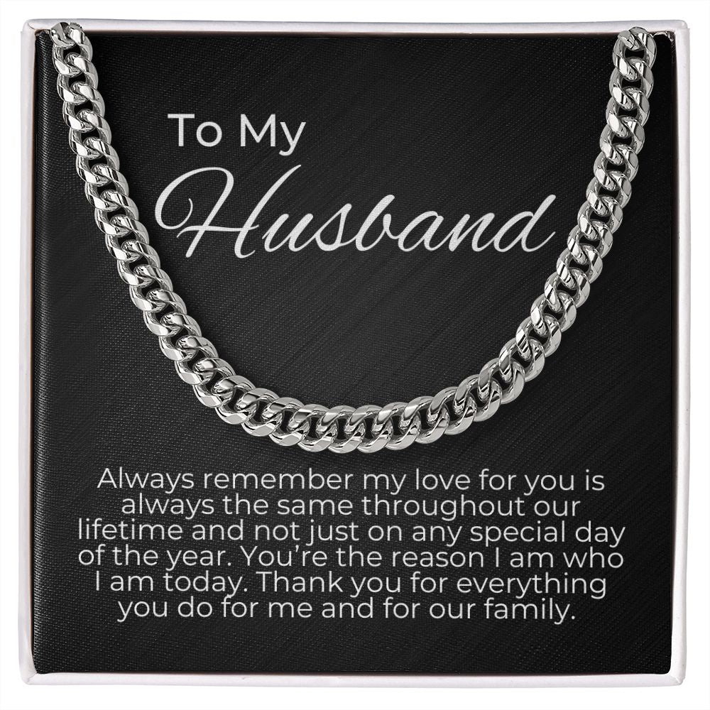 valentine's gifts for him, valentine's day gift for husband, message card jewelry, cuban link chain, gift for a husband on valentine's day, personalized valentine gifts for husband, fun valentine gifts for husband