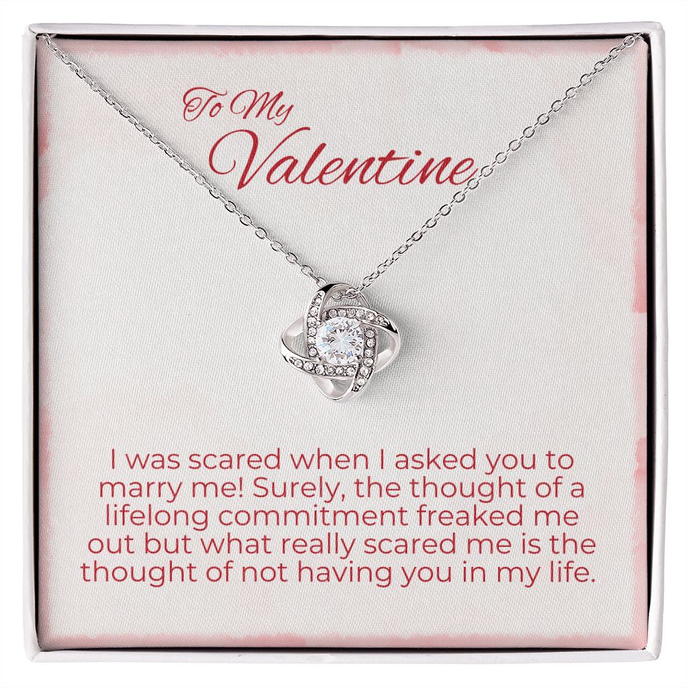 love knot necklace great gift for wife on valentine's day, necklace for wife, valentine gifts for wife, message card jewelry, jewelry valentines, valentine's day jewelry gifts