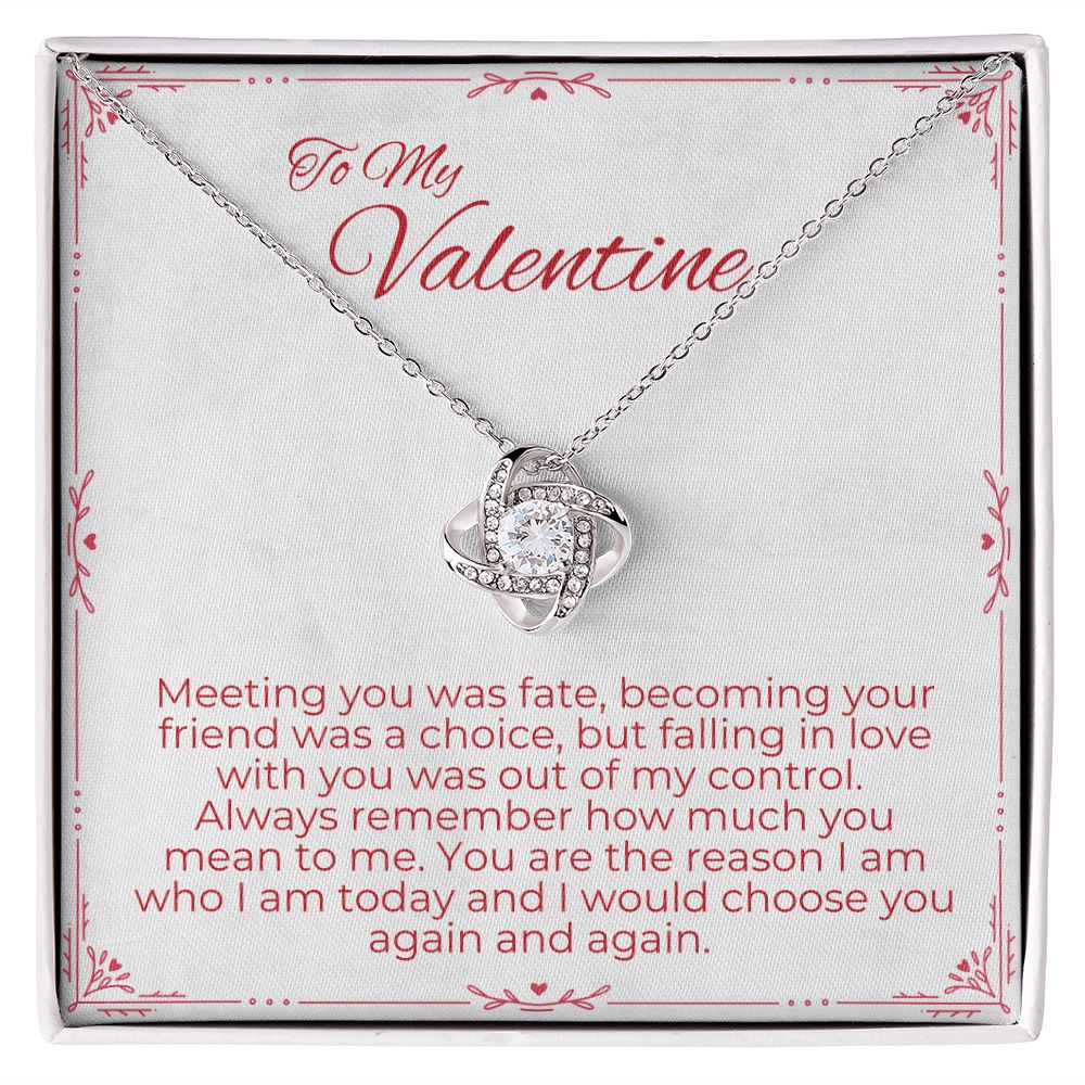 love knot necklace great gift for wife on valentine's day, necklace for wife, valentine gifts for wife, message card jewelry, jewelry valentines , valentine's day jewelry gifts