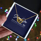 meaningful love gifts, granddaughter gift, granddaughter christmas gift, christmas gift, interlocking heart necklaces, message card
