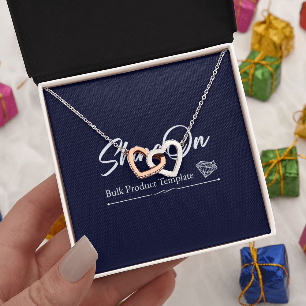 meaningful love gifts, granddaughter gift, granddaughter christmas gift, christmas gift, interlocking heart necklaces, message card