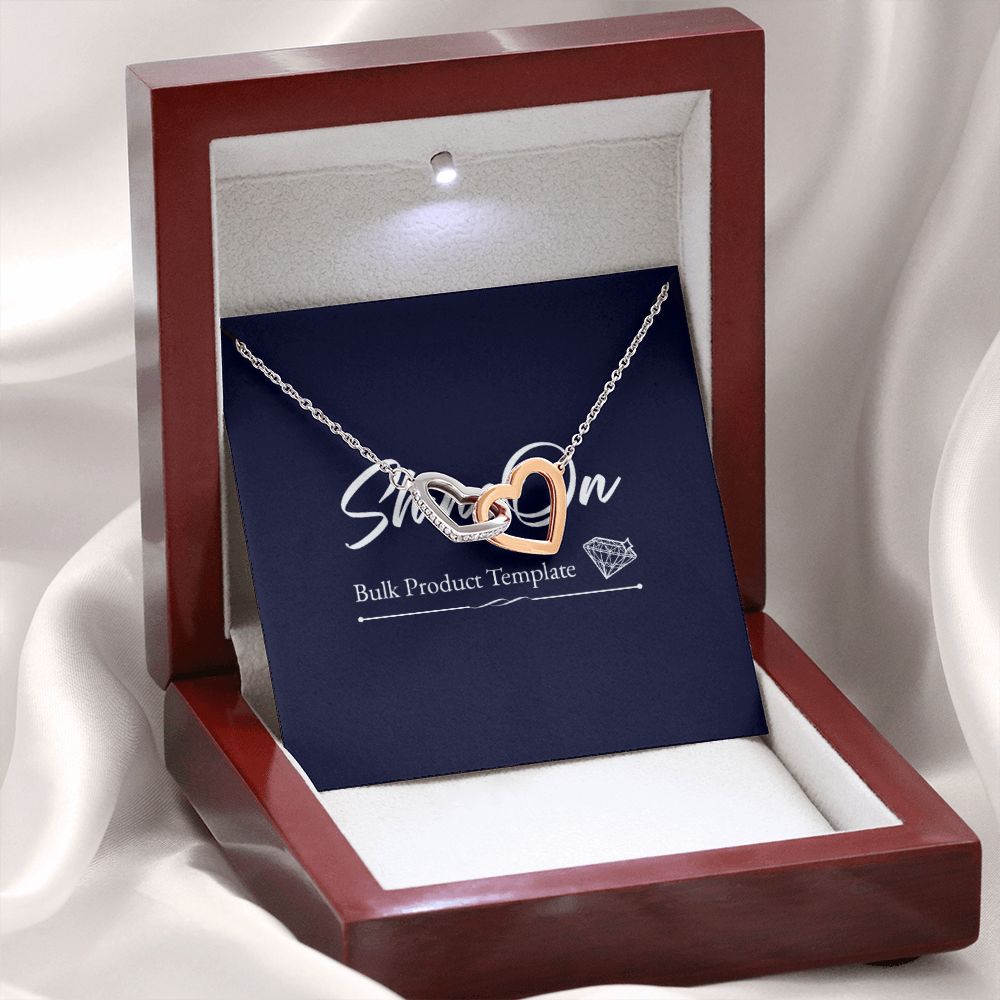 meaningful love gifts, granddaughter gift, granddaughter christmas gift, christmas gift, interlocking heart necklaces, message card