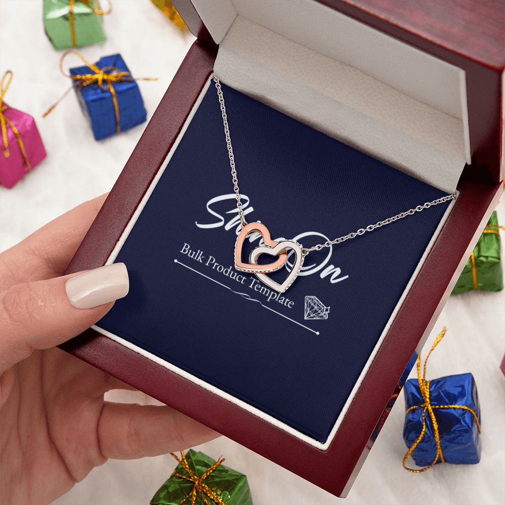 meaningful love gifts, granddaughter gift, granddaughter christmas gift, christmas gift, interlocking heart necklaces, message card